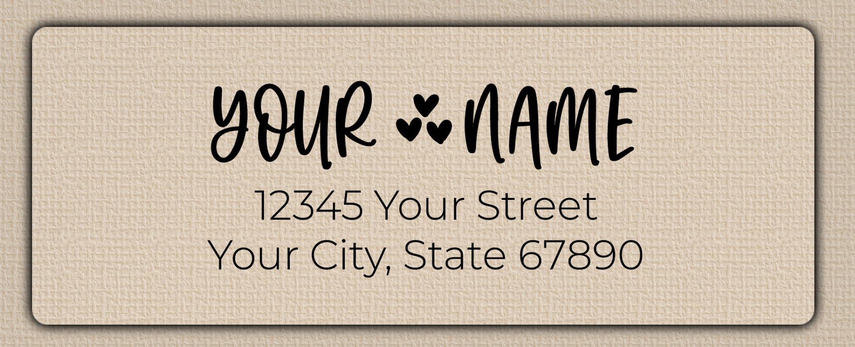 Clear Glossy Whimsical Hearts Accent Return Address Labels