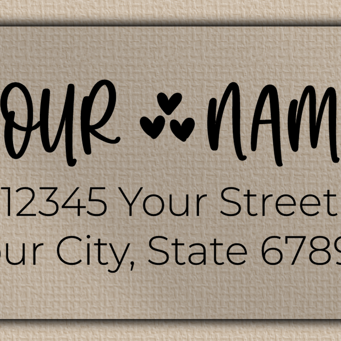 Clear Matt Whimsical Hearts Accent Return Address Labels