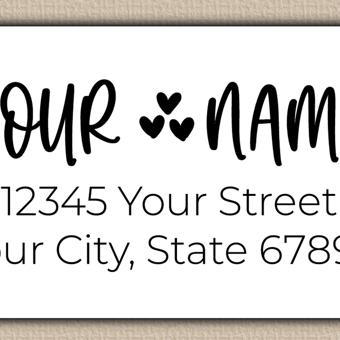 White Whimsical Hearts Accent Return Address Labels