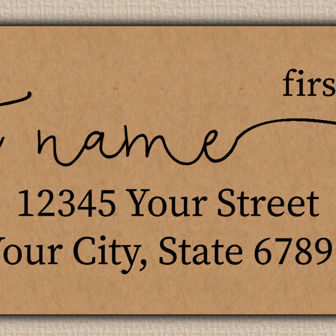 Brown Casual Modern Monoline Return Address Labels