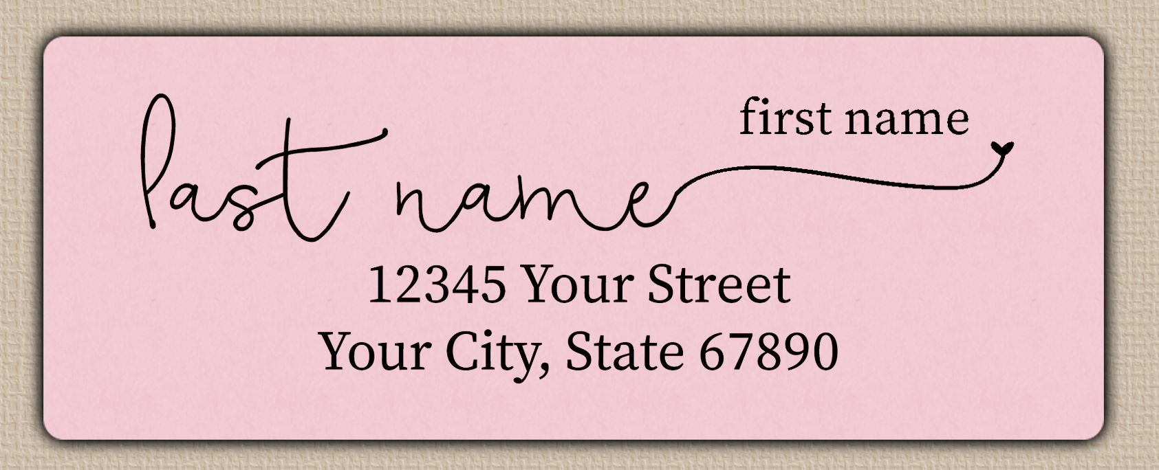 Pink Casual Modern Monoline Return Address Labels
