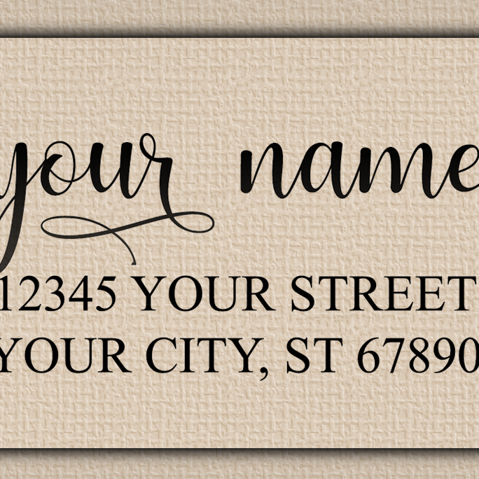 Clear Glossy Romantic Feminine Script Return Address Labels