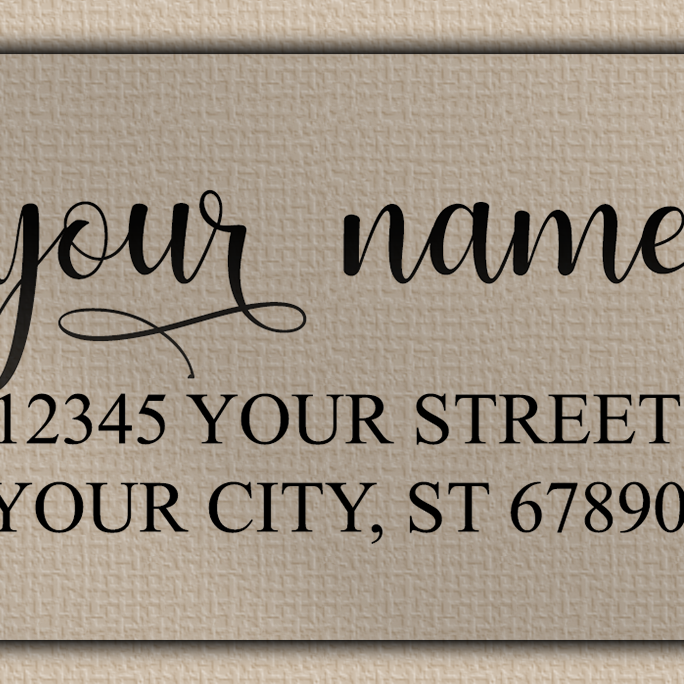 Clear Matt Romantic Feminine Script Return Address Labels