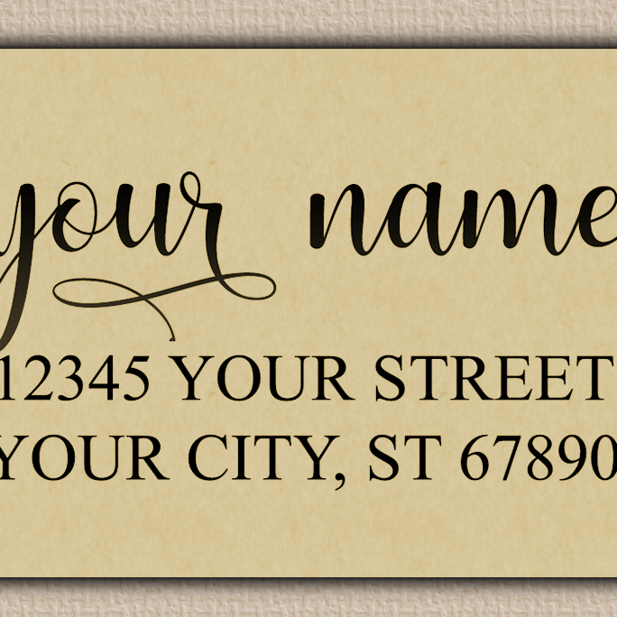 Ecru Romantic Feminine Script Return Address Labels