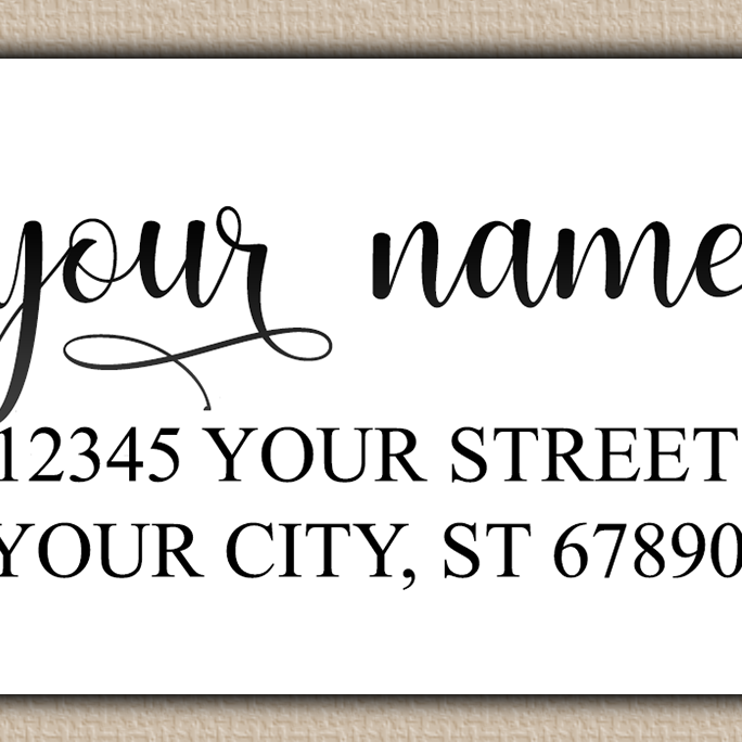 White Romantic Feminine Script Return Address Labels