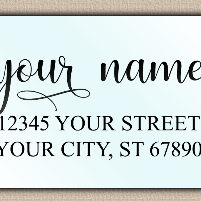 Waterproof Romantic Feminine Script Return Address Labels