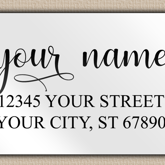 White Glossy Romantic Feminine Script Return Address Labels
