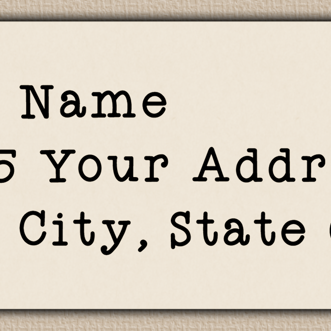 Ivory Cute Rustic Typewriter Return Address Labels