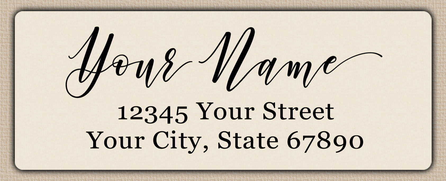 Ivory Graceful Calligraphy Return Address Labels
