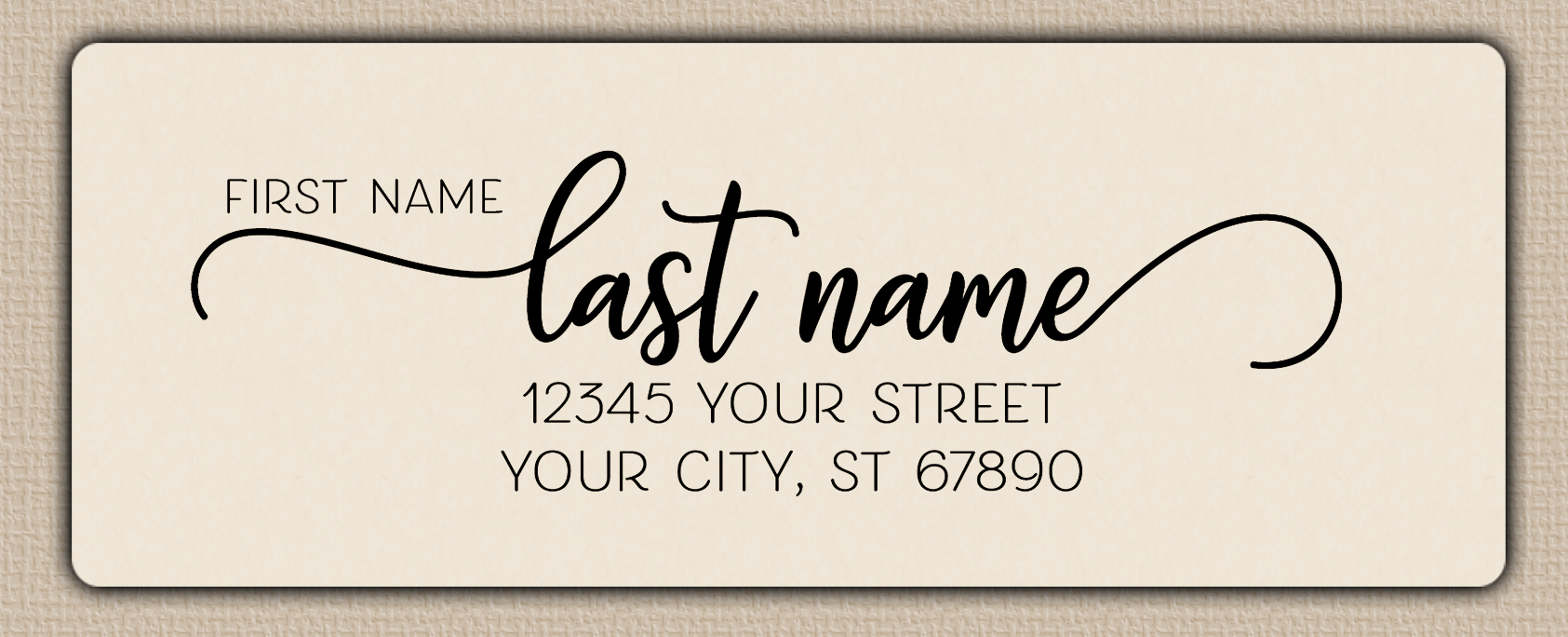 Ivory Modern Script Return Address Labels