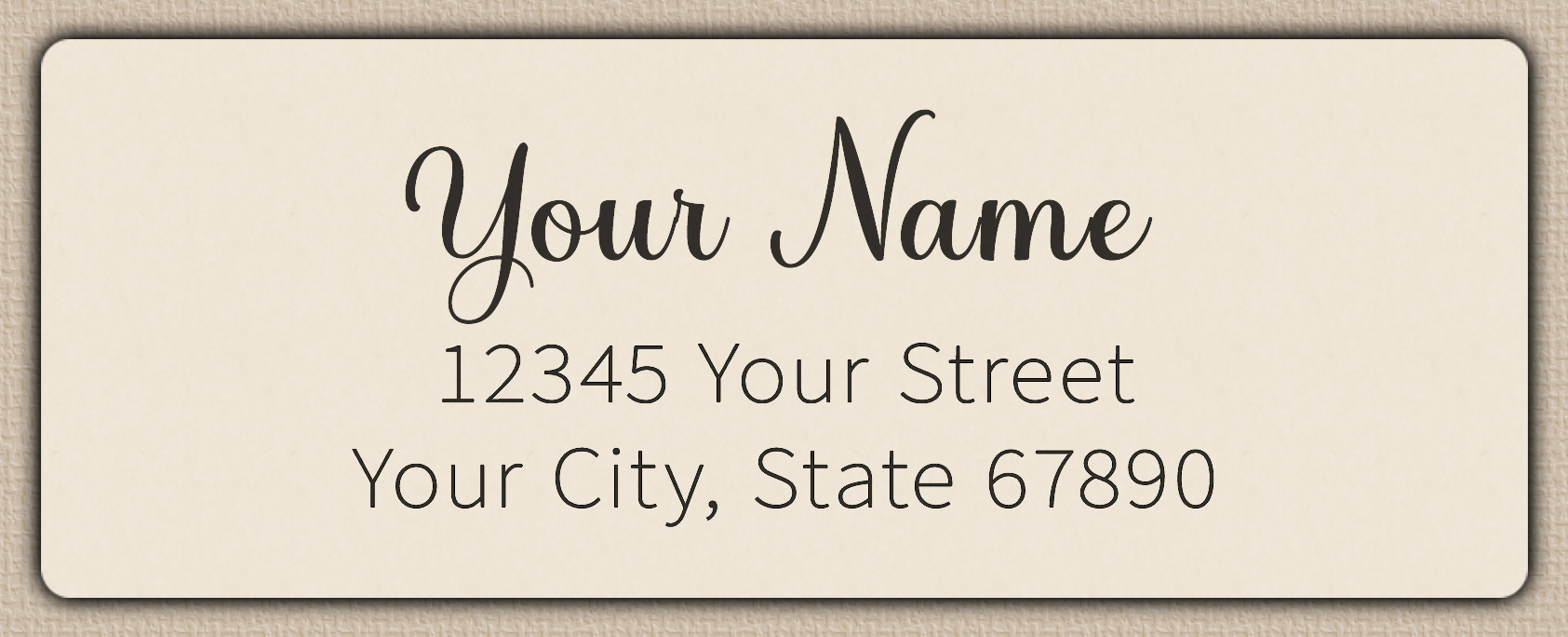 Ivory Charming Cursive Script Return Address Labels