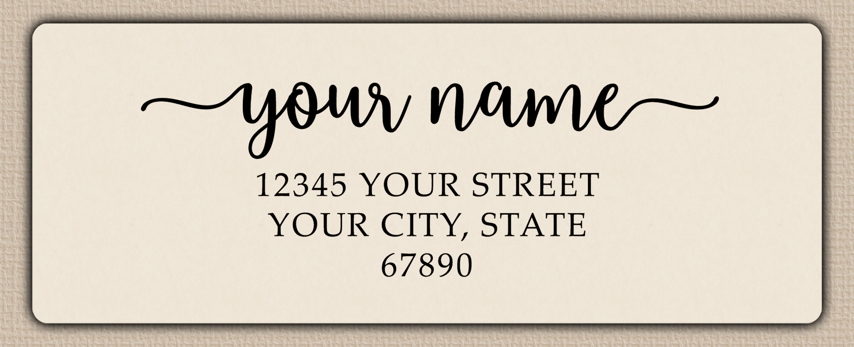Ivory Elegant Swash Calligraphy Return Address Labels