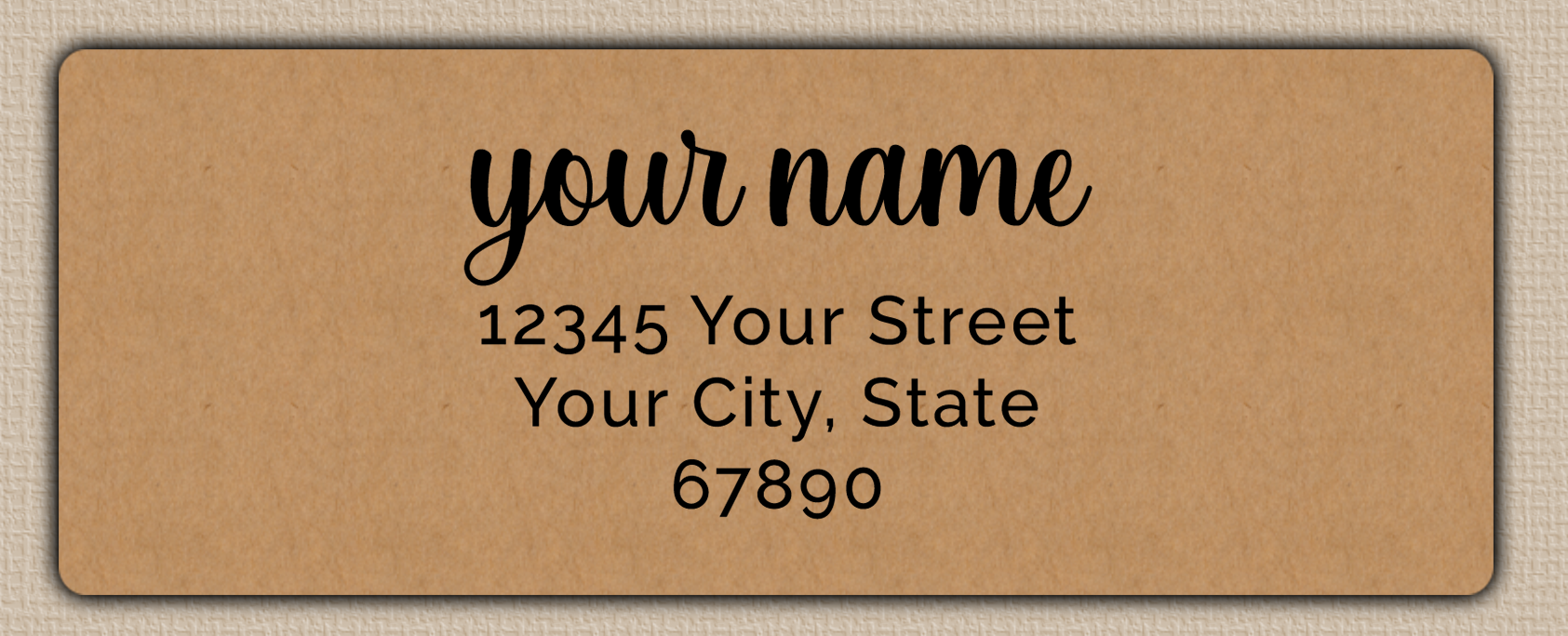 Brown Modern Graceful Script Return Address Labels