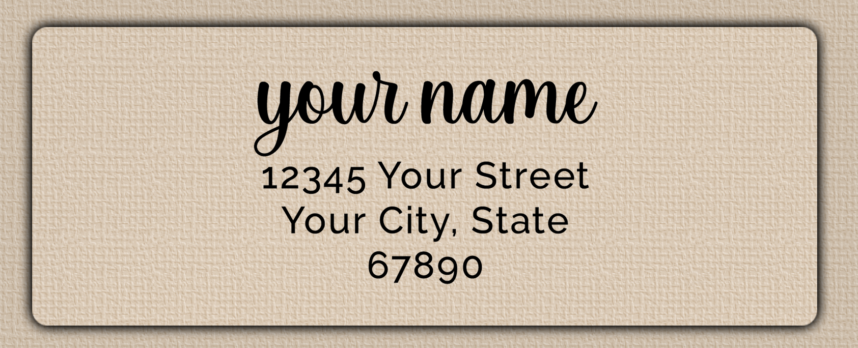 Clear Glossy Modern Graceful Script Return Address Labels