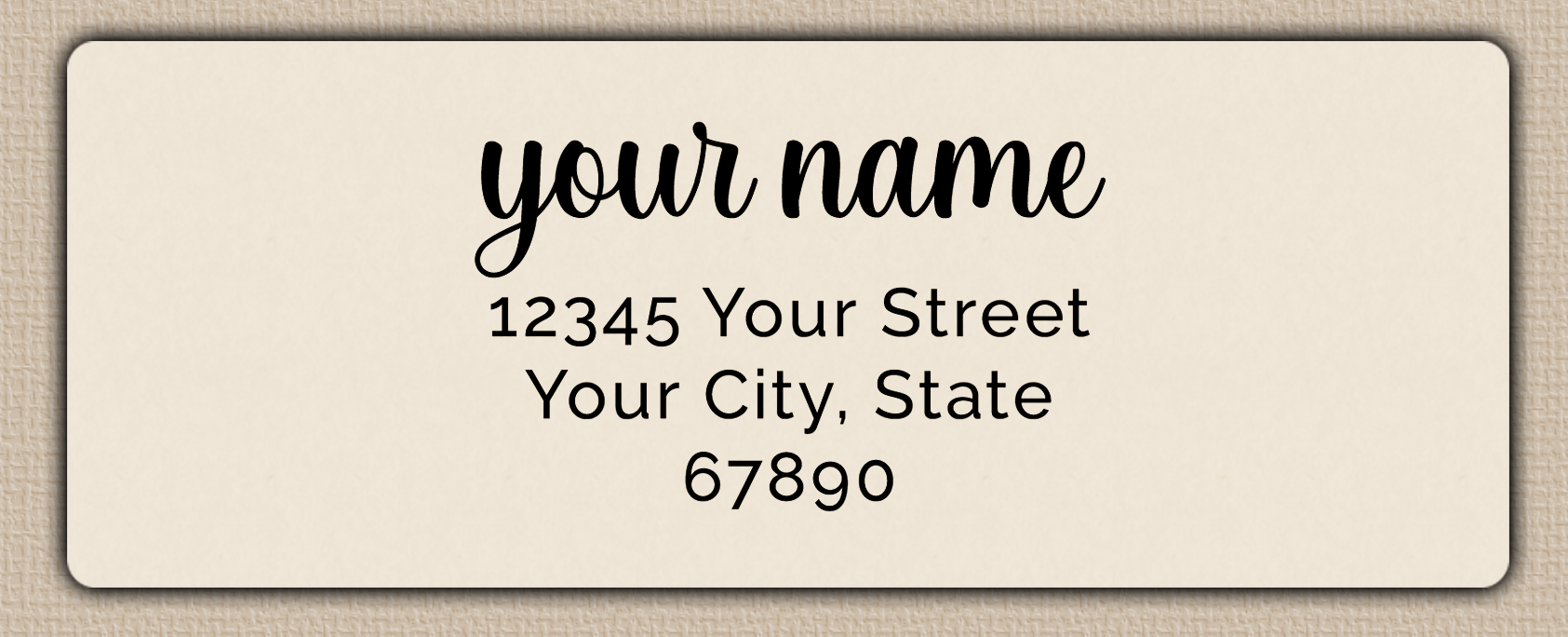 Ivory Modern Graceful Script Return Address Labels