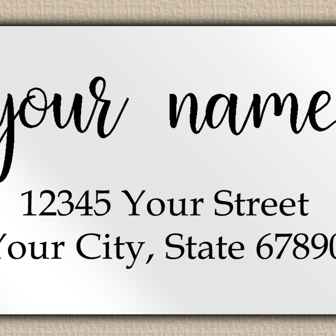 White Glossy Heart Flourish Return Address Labels