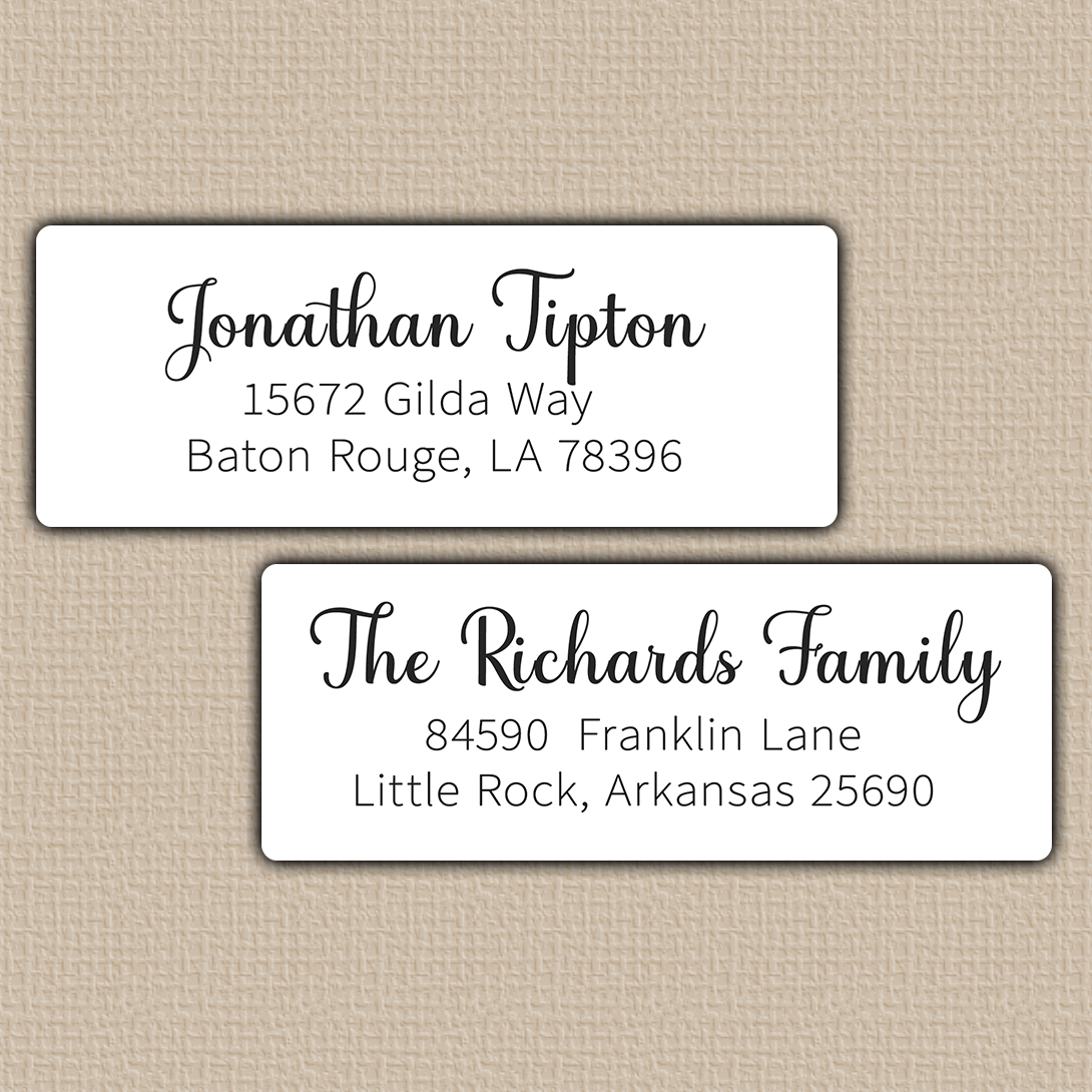 Charming Cursive Script Return Address Labels