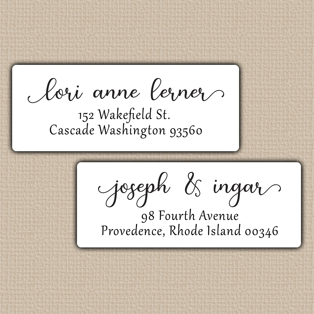 Elegant Modern Return Address Labels on Evelopes