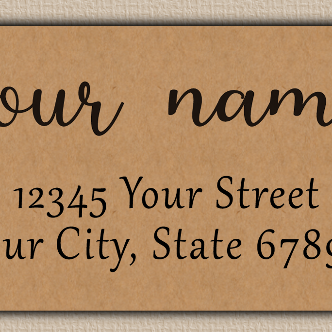Brown Elegant Modern Return Address Labels