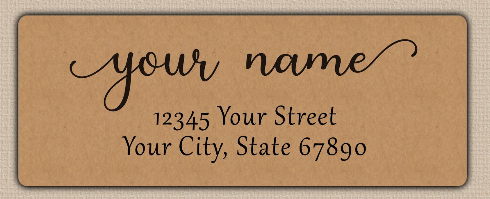 Brown Elegant Modern Return Address Labels