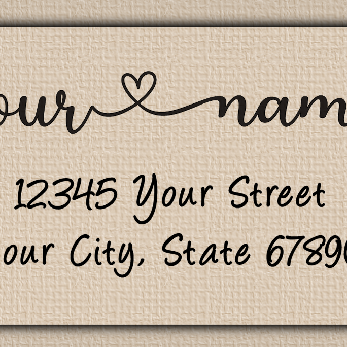 Clear Glossy Adorable Heart Accent Return Address Labels