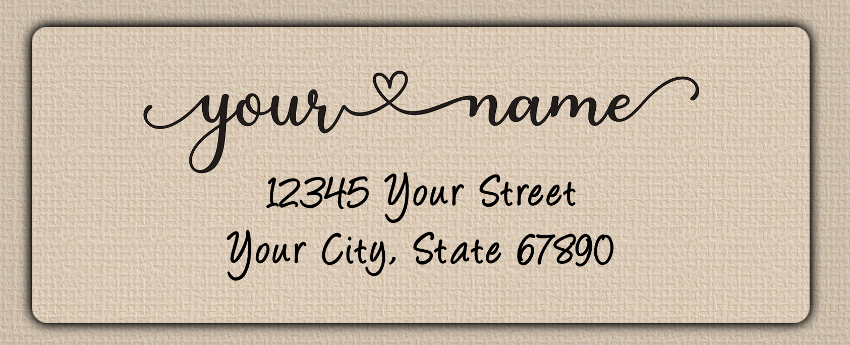 Clear Glossy Adorable Heart Accent Return Address Labels