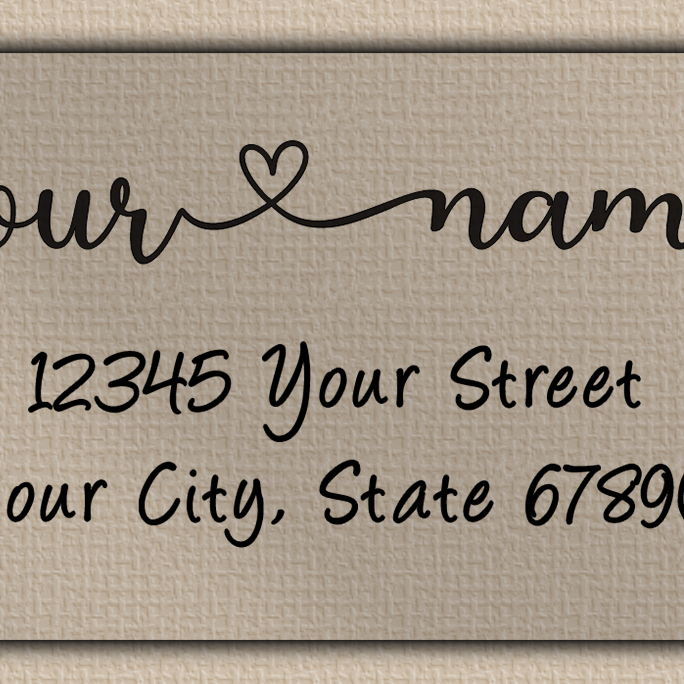 Clear Matt Adorable Heart Accent Return Address Labels