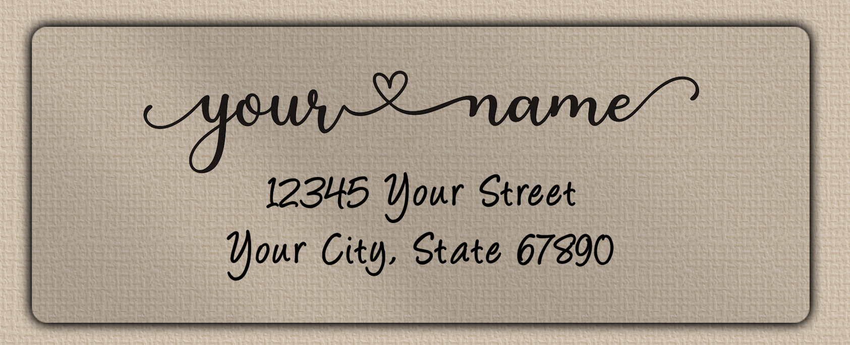 Clear Matt Adorable Heart Accent Return Address Labels