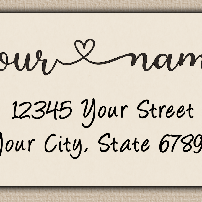 Ivory Adorable Heart Accent Return Address Labels