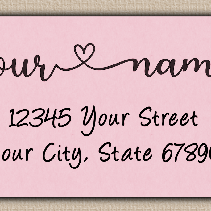 Pink Adorable Heart Accent Return Address Labels