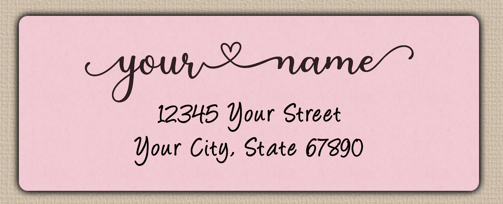 Pink Adorable Heart Accent Return Address Labels