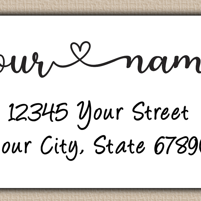 White Adorable Heart Accent Return Address Labels