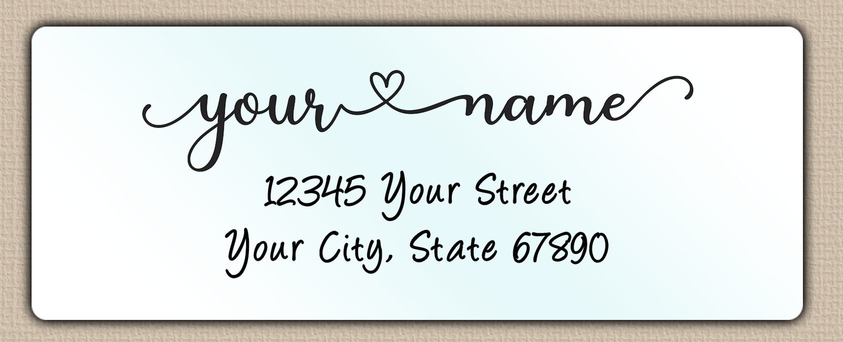 Waterproof Adorable Heart Accent Return Address Labels