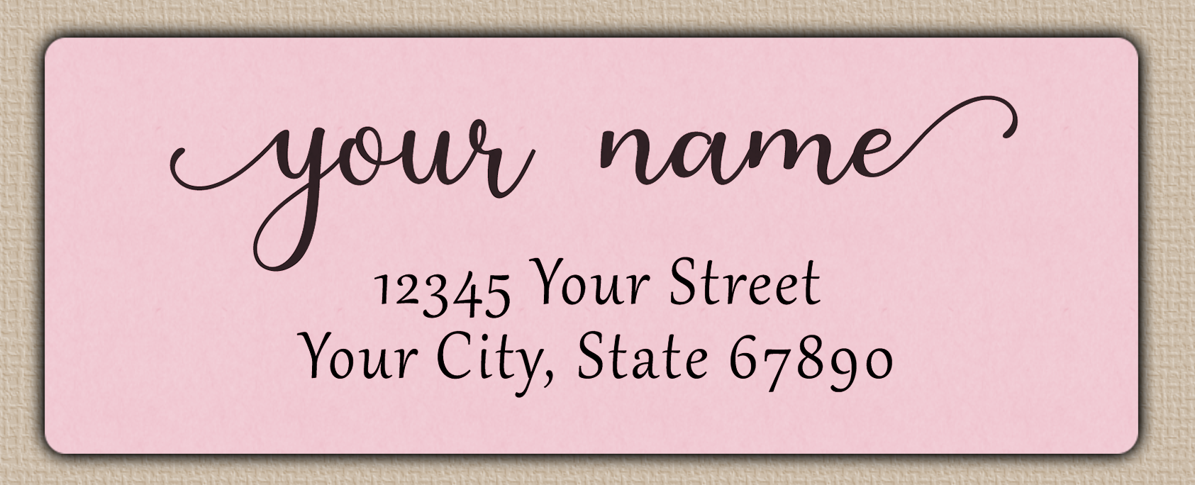 Pink Elegant Modern Return Address Labels