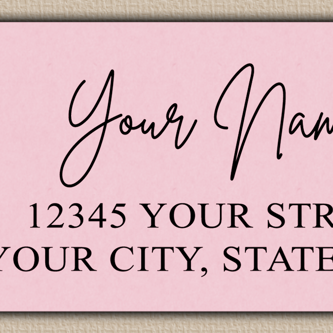 Pink Olive Leaves Line Art Return Address Labels