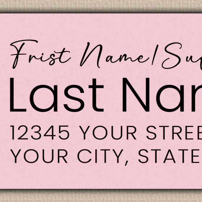 Pink Daffodils Line Art Return Address Labels