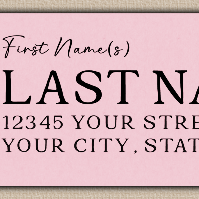 Ecru Heart Flowers Bouquet Line Art Return Address Labels