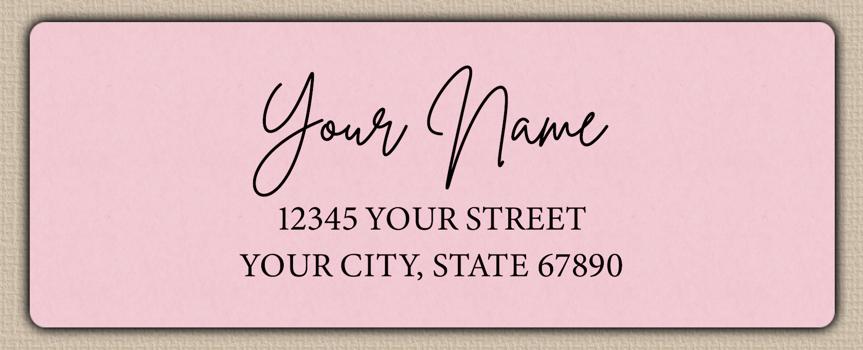 Pink Fashionable Signature Script Return