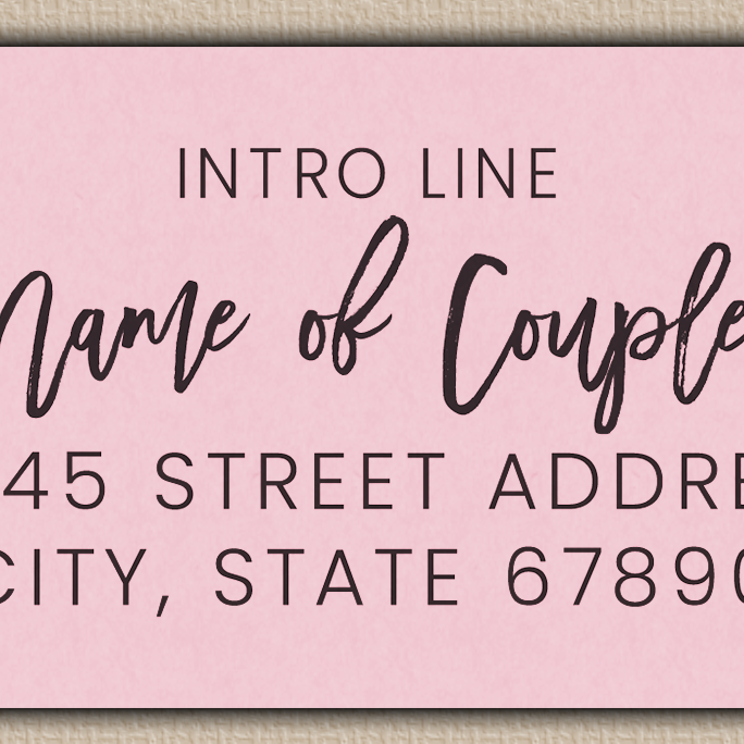 Pink Modern Script Save The Date Return