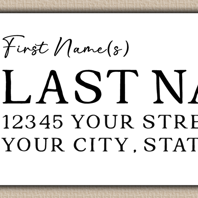 White Heart Flowers Bouquet Line Art Return Address Labels