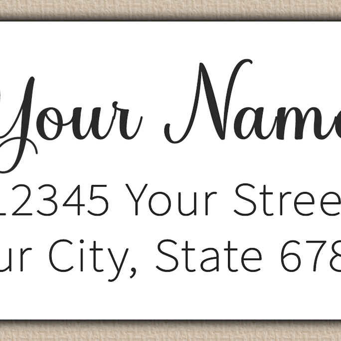 White Charming Cursive Script Return Address Labels