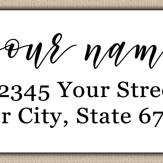 White Elegant Script Return Address Labels