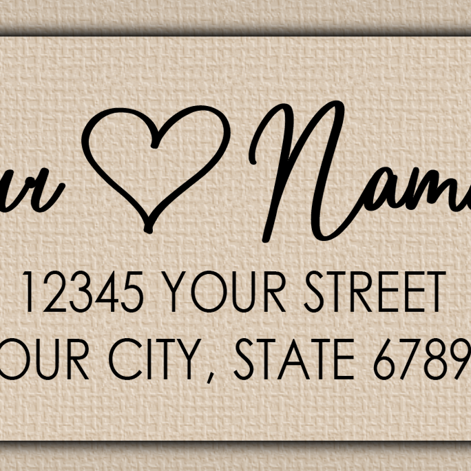 Clear Glossy Modern Heart Return Address Labels