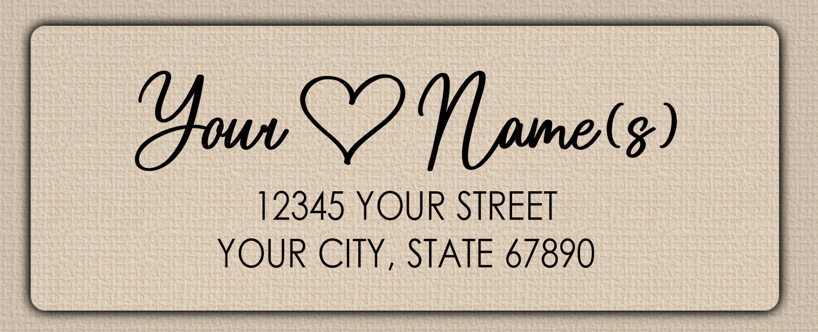 Clear Glossy Modern Heart Return Address Labels