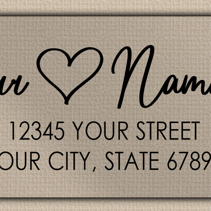 Clear Matt Modern Heart Return Address Labels