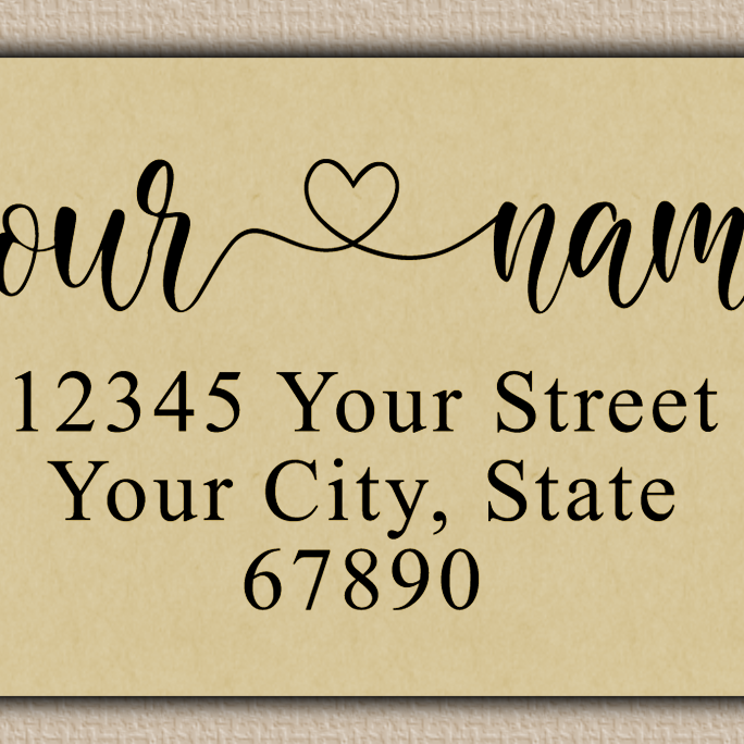 Ecru Romantic Heart Accent Return Address Labels