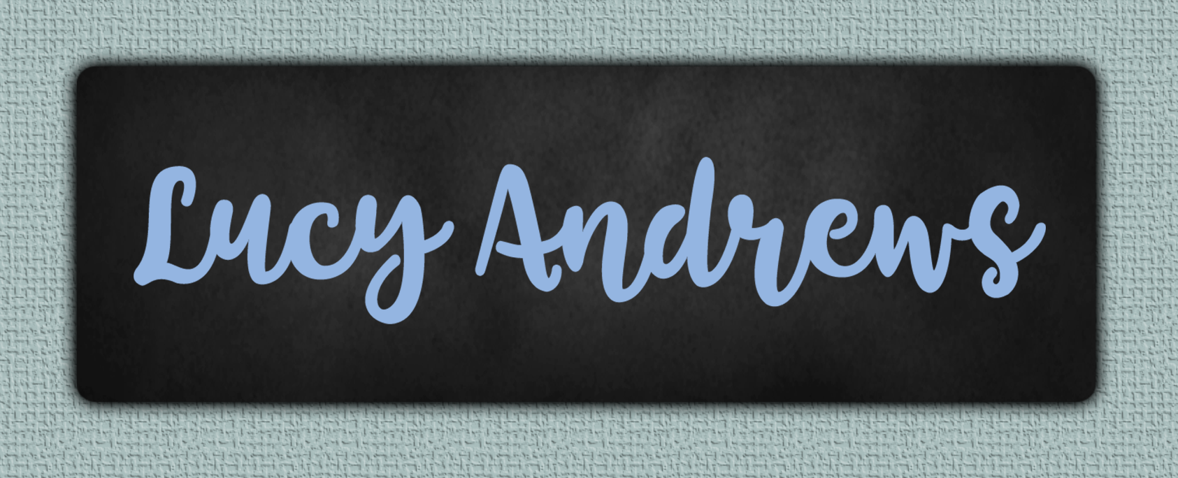 Blue Chalkboard Name Stickers - with just the name