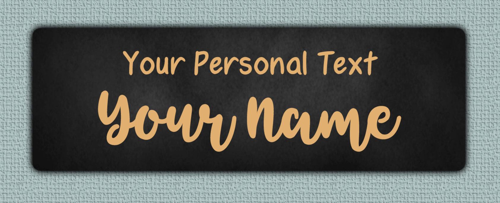 Orange Chalkboard Name Stickers - your own text