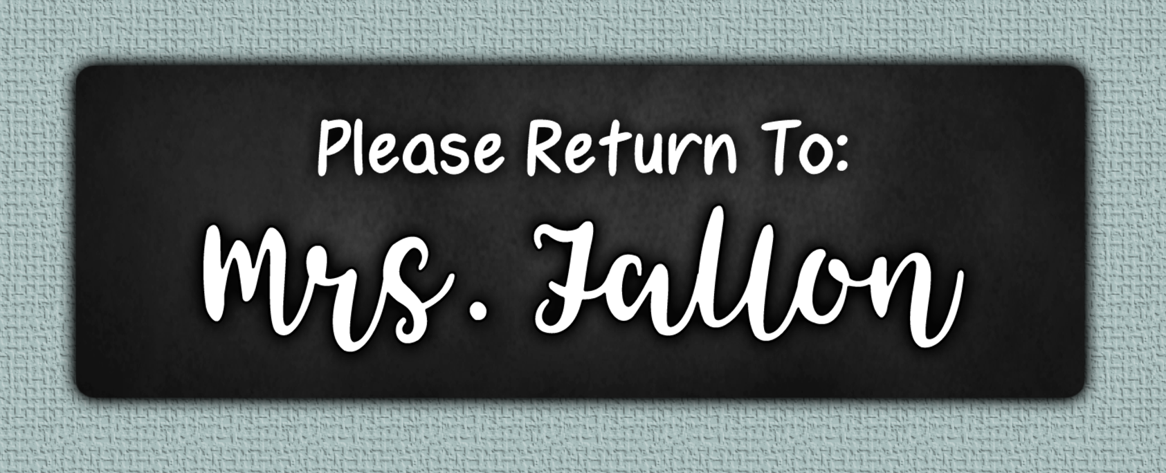 White Chalkboard Name Stickers - Please Return To sticker
