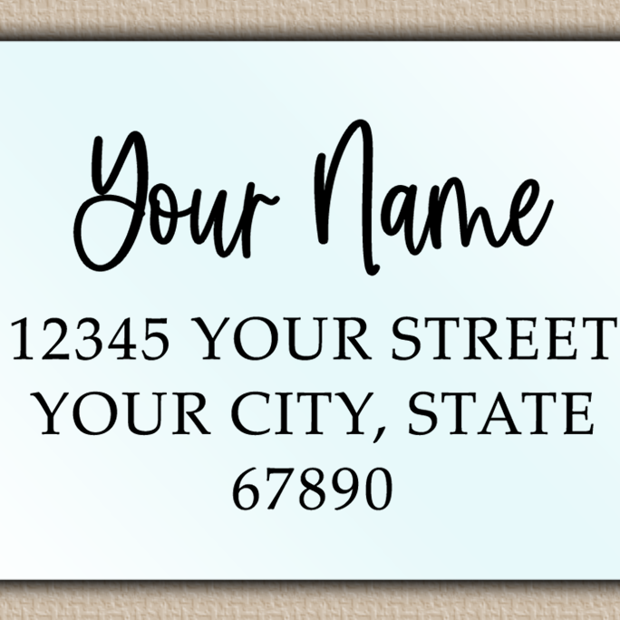 Waterproof Bouncy Handwriting Script Return Address Labels